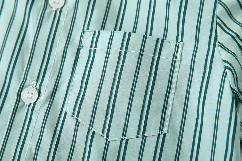 2 Pieces Set Baby Kid Boys Birthday Party Striped Bow Shirts And Solid Color Shorts Wholesale 221216221